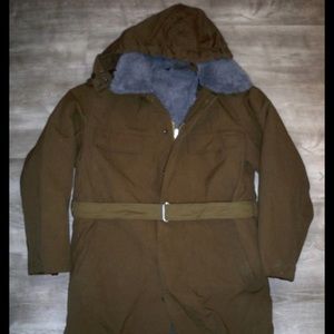 Vintage Czech Trebon Military Trench Parka Coat M